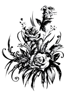 Bouquet of roses clipart