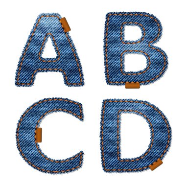 Jeans alphabet clipart