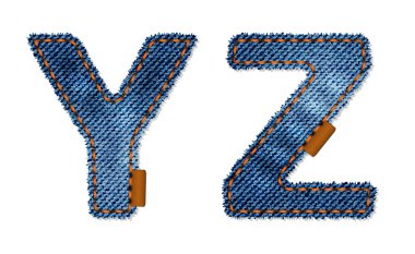 Jeans alphabet clipart