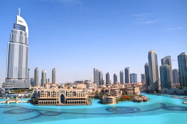Dubai siluetinin gündüz — Stok fotoğraf