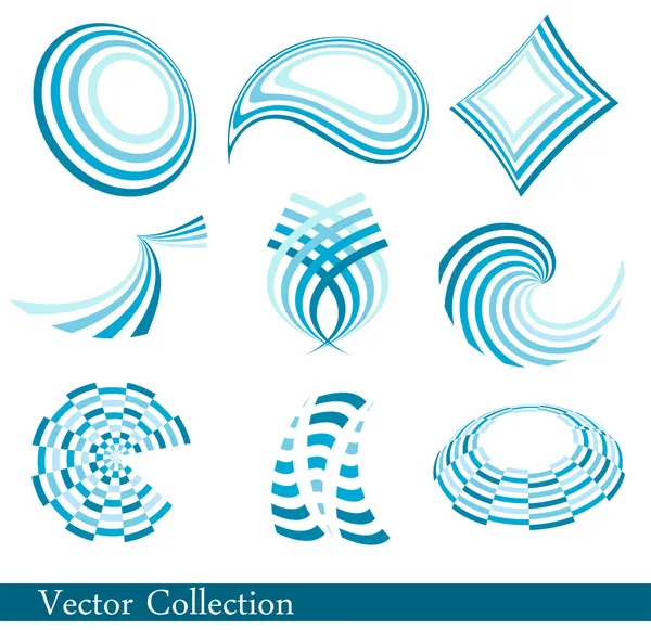 Kollektion mit blauem Logo — Stockvektor