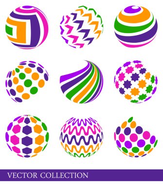 Colorful elements clipart