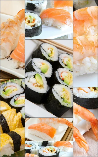 Sushi collage — Stock Photo, Image
