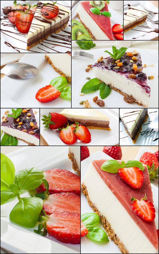 Cheese cake collage