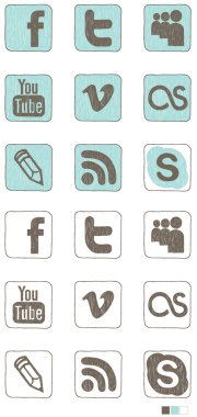 Social media icon clipart