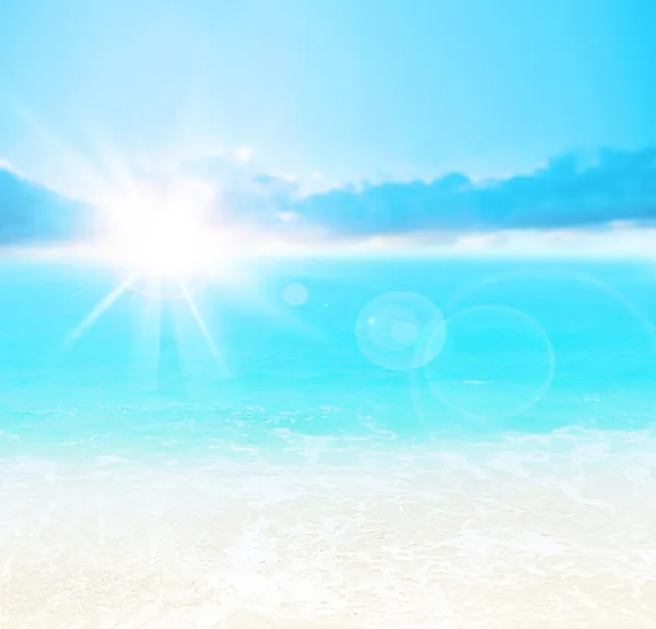 Blauer Strand Hintergrund — Stockfoto