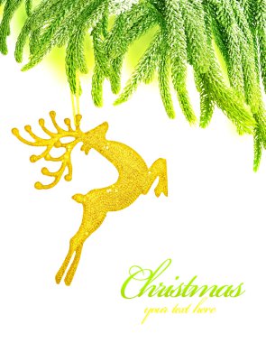 Christmas tree border clipart