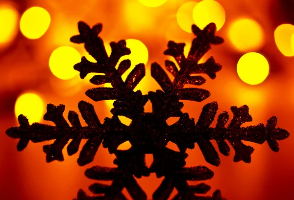 Floco de neve decoração de árvore de Natal — Fotografia de Stock