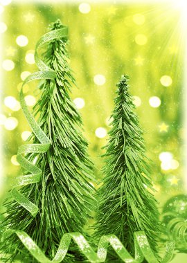 Green Christmas tree clipart