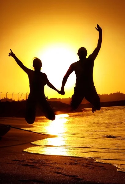 Dois saltadores felizes — Fotografia de Stock
