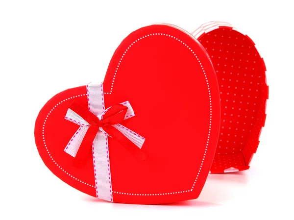 Presente romântico coração vermelho — Fotografia de Stock