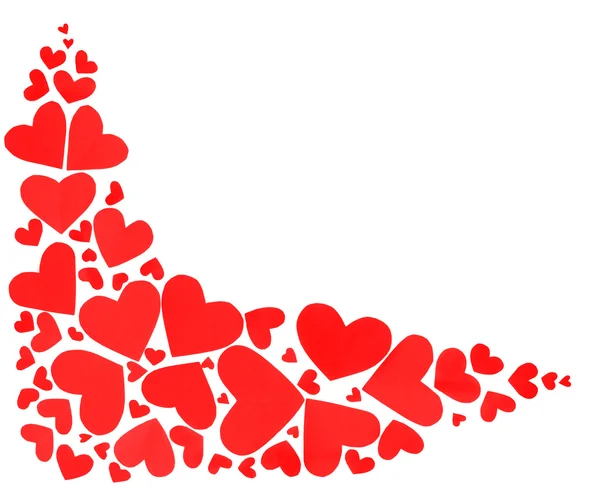 Red hearts border — Stock Photo, Image