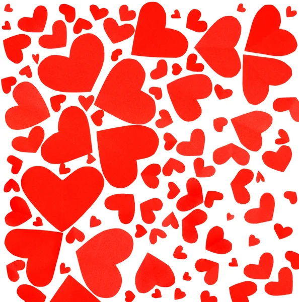 Rote Herzen Hintergrund — Stockfoto