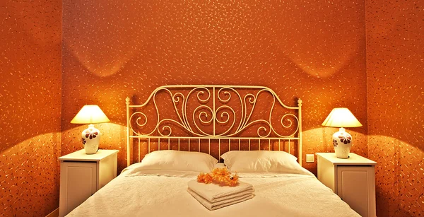 Romantico interno camera da letto — Foto Stock