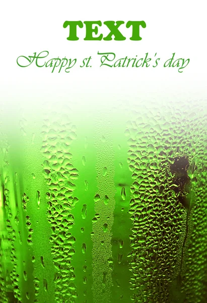 Zelený šťastný pivo pozadí hranice — Stock fotografie