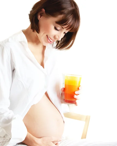 Friska gravida damen — Stockfoto