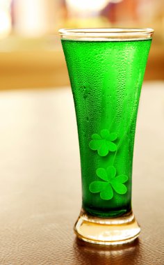 Cold green beer clipart