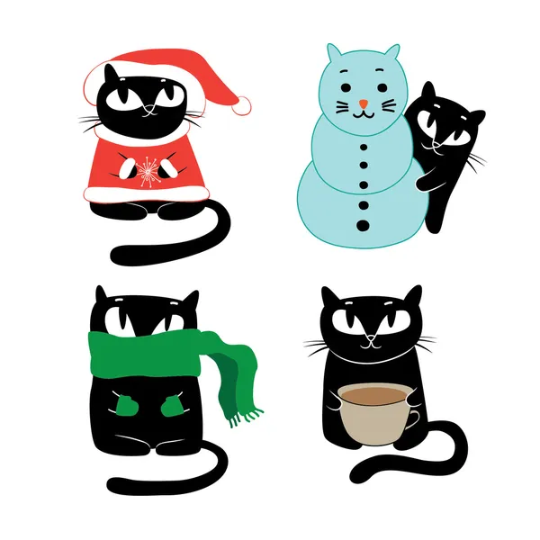 Des chats drôles. Illustration vectorielle — Image vectorielle