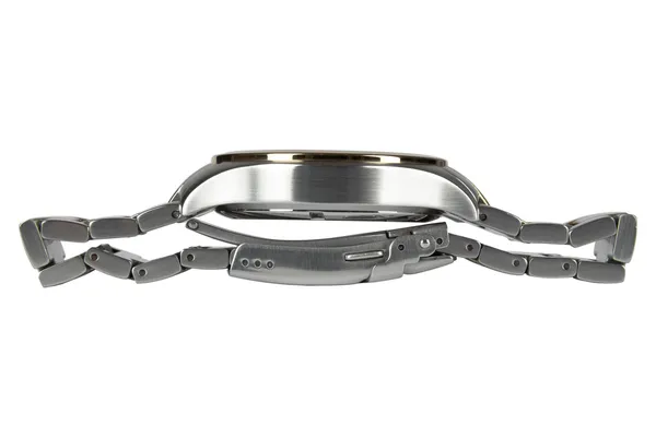 Orologio con bracciale in metallo — Foto Stock