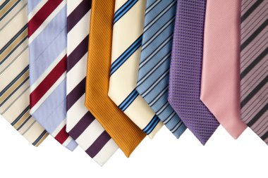 Collection of neckties hanning clipart