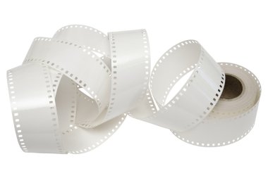 White film reel on a white background