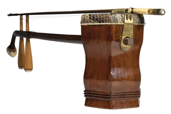 Китайский классический музыкальный инструмент под названием er hu — стоковое фото