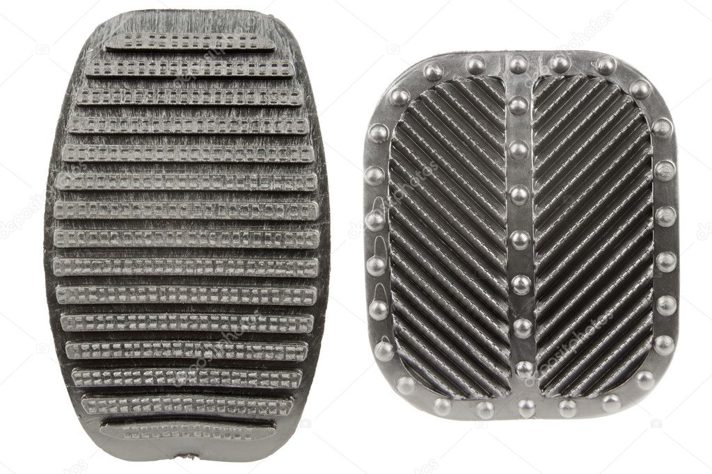 Anti slip rubber clutch and brake pedals