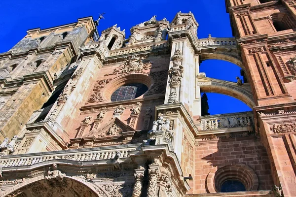 Rincian katedral Katolik terkenal di Astorga, Spanyol — Stok Foto