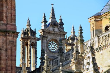 astorga, İspanya ünlü Katolik Katedrali ayrıntılarını