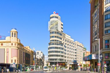 Tarihi bina şehir Madrid, İspanya