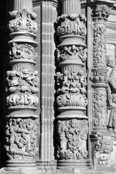 Szczegóły katolickiej katedry w mieście astorga, Hiszpania — Zdjęcie stockowe