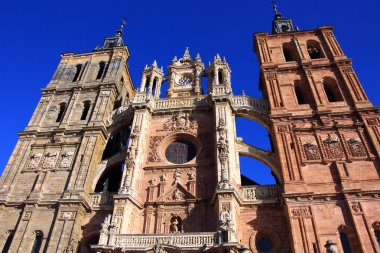 astorga, İspanya ünlü Katolik Katedrali ayrıntılarını