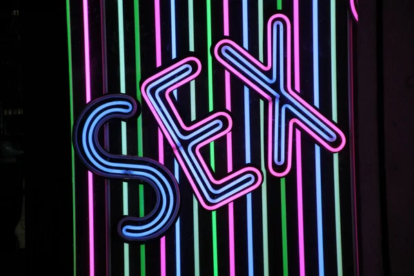 Sexo neon sinal — Fotografia de Stock