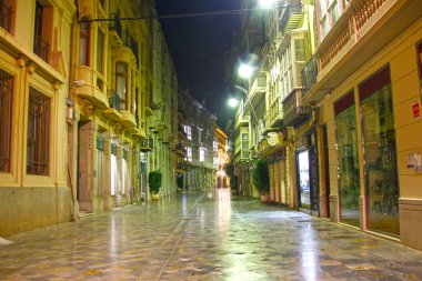 aydınlatma, İspanya ile gece cartagena şehir sokaklarında