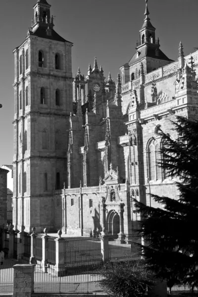 Подробнее о знаменитом католическом соборе в Асторге, Испания — стоковое фото