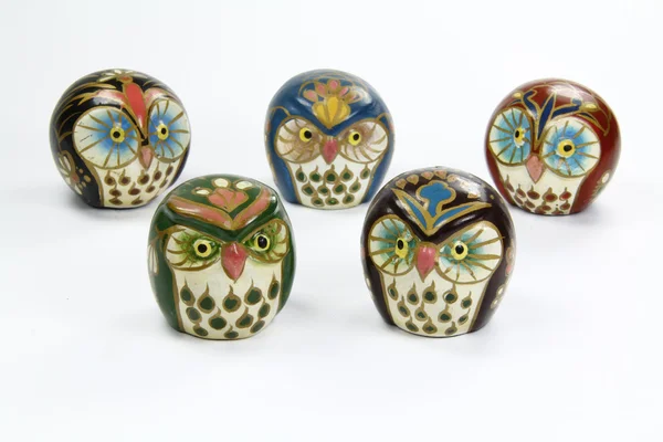 Five decorative owls — Stock Photo, Image