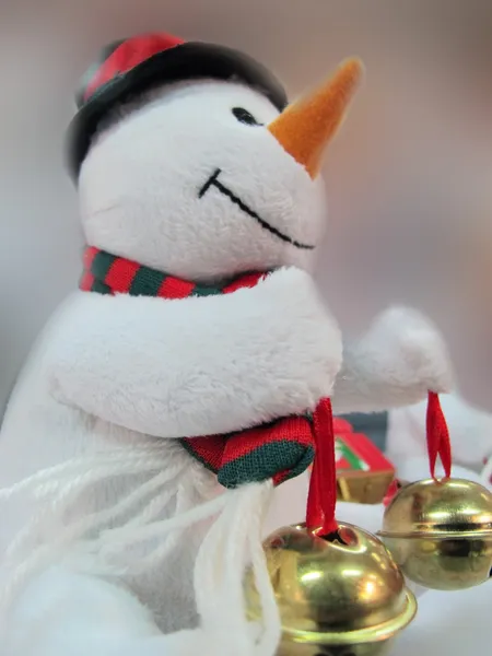 Sneeuwpop op Kerstmis — Stockfoto