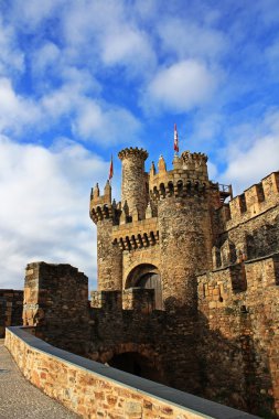 Medieval Templar Castle of year 1178 in Ponferrada, Spain