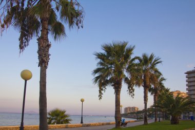 Promenade in La Manga Spain clipart