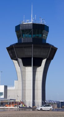 Havaalanı kontrol kulesi henüz açılmış murcia, murcia, İspanya