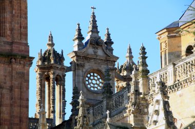 astorga, İspanya ünlü Katolik Katedrali ayrıntılarını