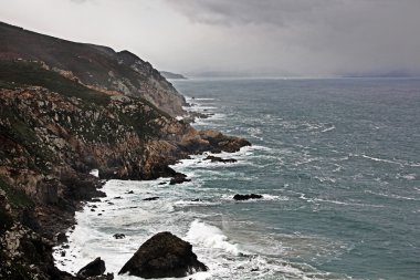 galicia İspanya tipik sahil şeridi