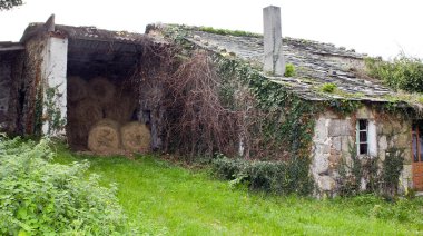 viveiro, İspanya şehrine tipik bina detay