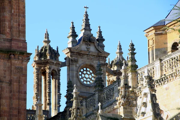 Details van de beroemde katholieke kathedraal in astorga, Spanje — Stockfoto