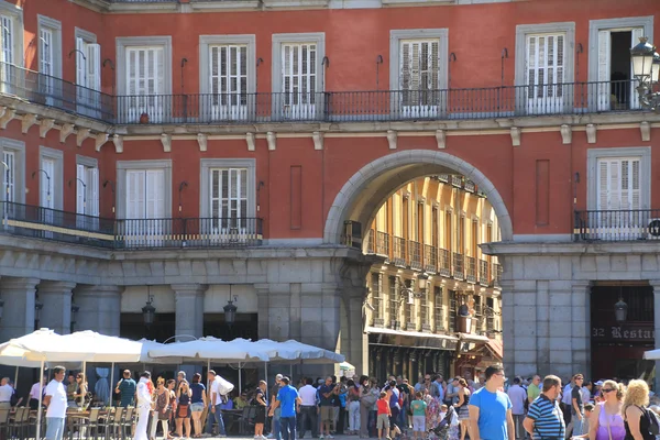 Beroemde plaza mayor madrid Spanje — Stockfoto