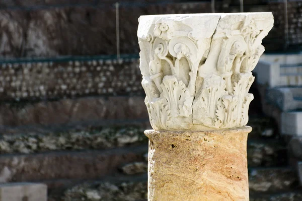 Oszlop az ősi római amfiteátrum, Cartagena, Spanyolország — Stock Fotó