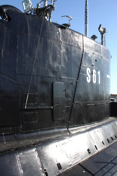 Podrobnosti staré válečné ponorky s61 — Stock fotografie