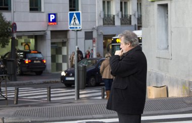 Madrid - Ekim 20: Manuel Galiana ünlü sinema ve tiyatro oyuncusu wa