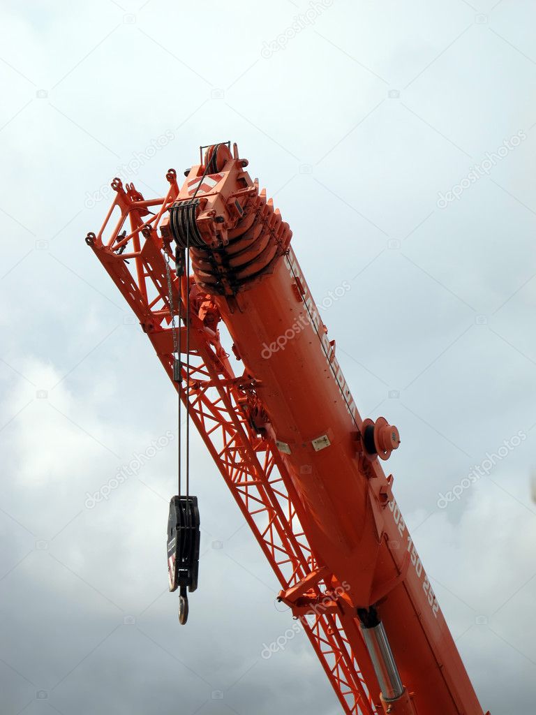 Detail of a large truck crane