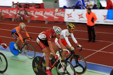 galapagar, İspanya - 6 Nisan - İspanya şampiyonluğu kapalı track cyc